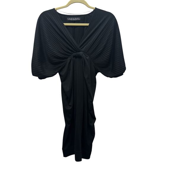 Zara Women Evening Collection‎ Small Black Mini Dress Y2K Kimono Short Sleeve - Picture 12 of 16